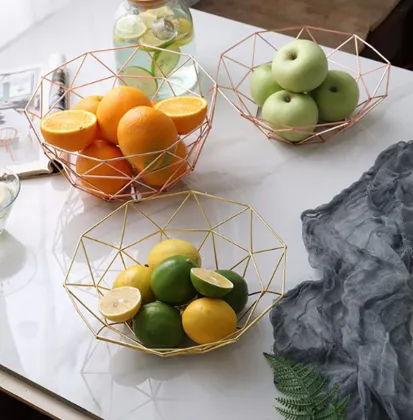 Stainless Steel Golden Fruit Serving Tray