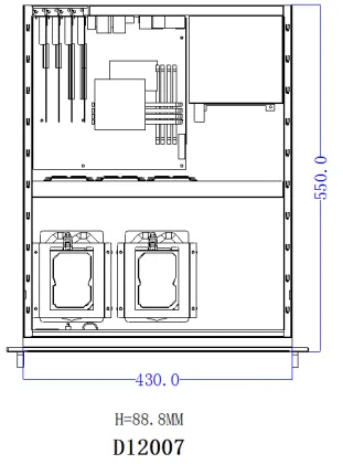 2U campus cloud platform server chassis