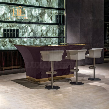 Aluminum Airplane Desk Bar Table - Silver Metal Aircraft Design Furniture