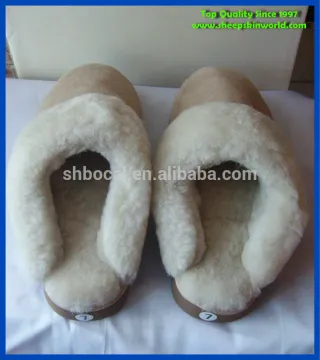 sheepskin indoor and garden slippers