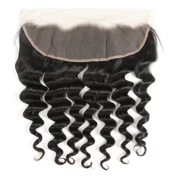 Lace Frontal 13*4 with Baby Hair Swiss Lace Virgin Brazilian cheap Lace Frontal Closure 13*4 Loose Deep Wave Frontal