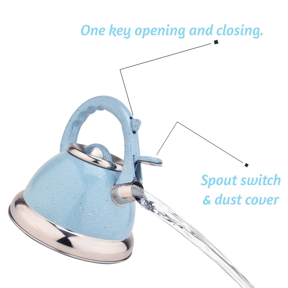 Sky Blue Whistling Tea Kettle