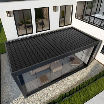 Customized Outdoor Sunshade: Waterproof Electric Aluminum Garden Solar Pergola with Panels