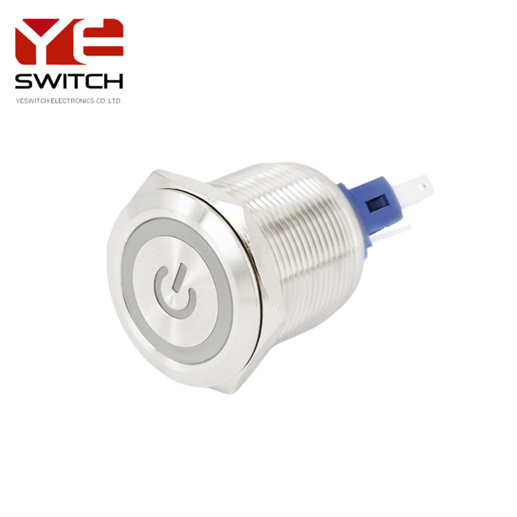 YesWitch 22mm IP67 محكمة الصمام المغطى بالضغط المعدني