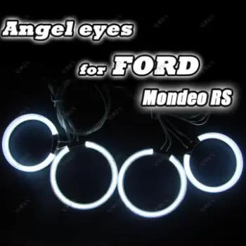 7Ultra White CCFL Angel Eyes Halo Rings for Ford Mondes RS kit