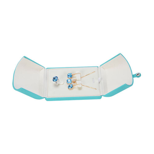 custom PU necklace earring ring shell jewelry box