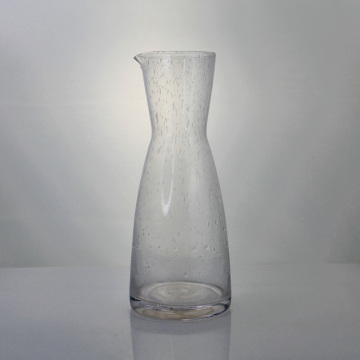 Hand Blown Bubble Effect Bedside Water Glass Carafe