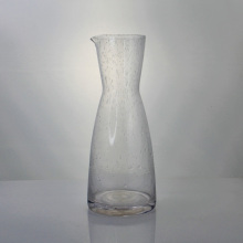 Hand Blown Bubble Effect Bedside Water Glass Carafe