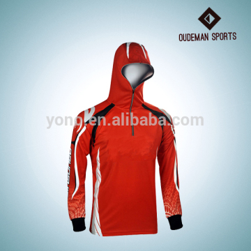 Custom man's digital print polyester breathable fishing wear,fishing hoodies