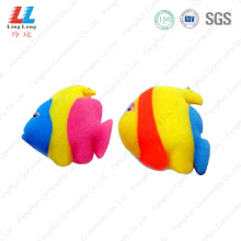 gradient fish style bath sponge