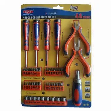 Screwdriver bit set/44-piece screwdriver bit set, satin finish