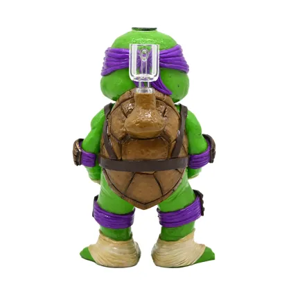 Colored Polymer Clay Glass Pipe,3D Cute Teenage Mutant Ninja Turtles Bong,Borosilicate Glass Bong,Glass Hookah,Glass Water Pipe