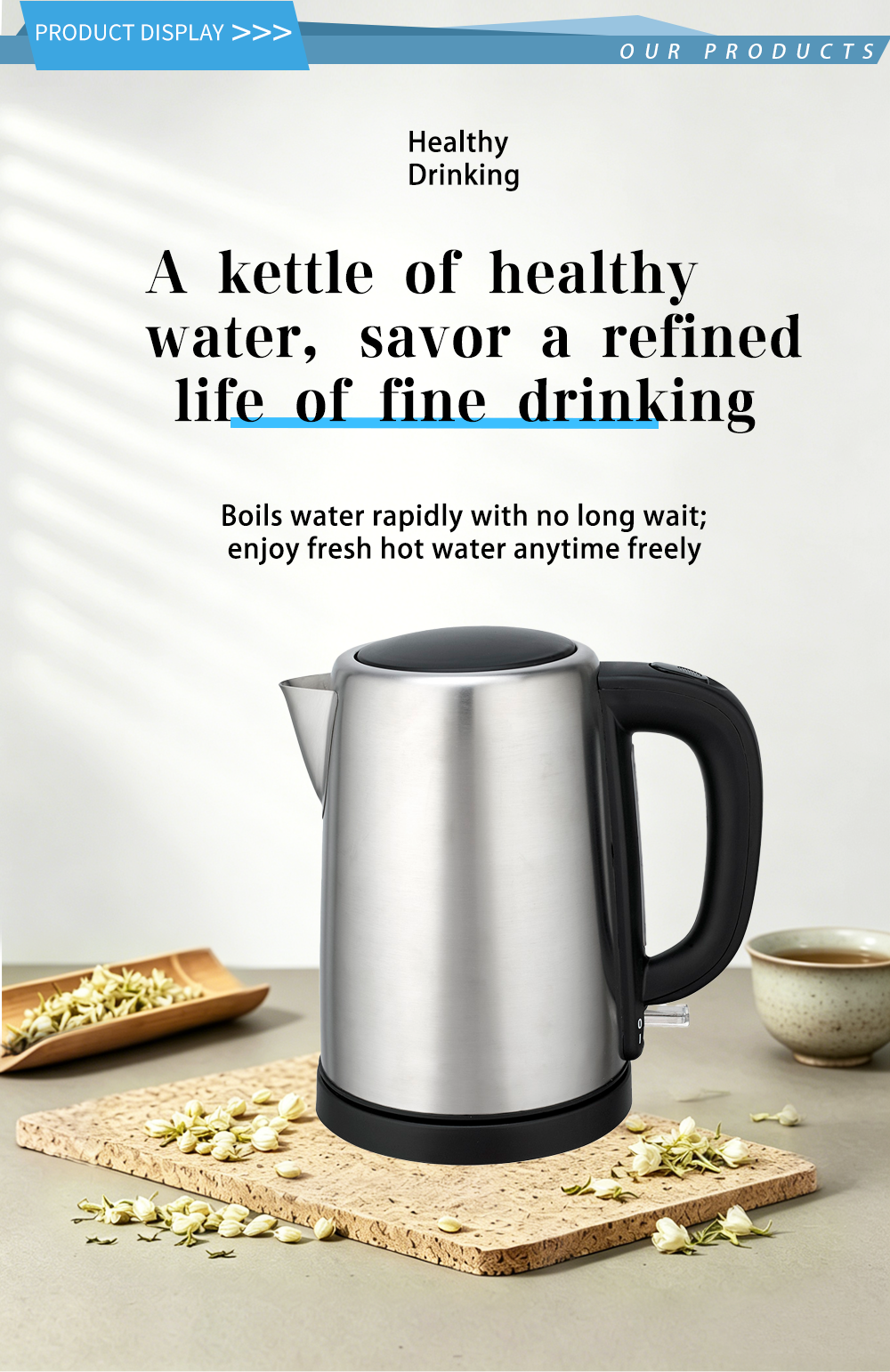 304 stainless steel kettle FK-1209 1