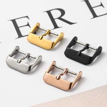 Custom Brand Logo Engraved Stainless Steel Pin Watch Buckle in Various Sizes (12mm-30mm)
