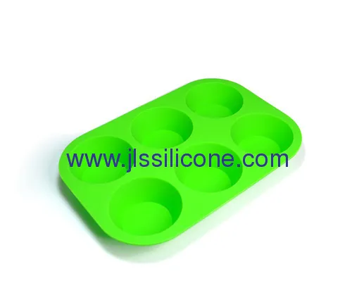 6 Cavities Cap Shaped Silicone Cake Baking Molds 
