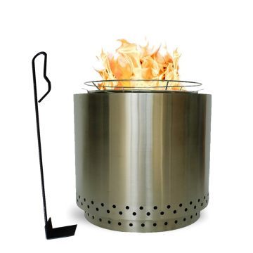 Stainless Steel Outdoor Camping Product Bonfire Smokeless garden fire pit for keeping Warm Outdoor Fireplace