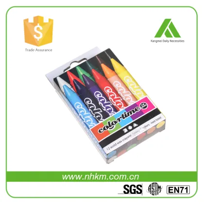 Green wax crayon