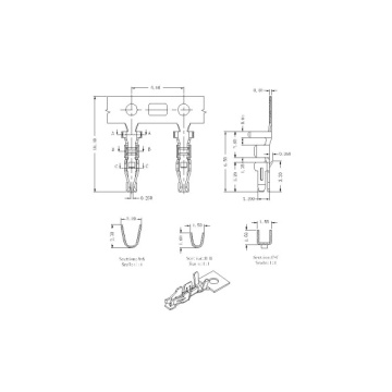 2,00 mm pitch krympningsterminalstik