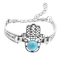 Bohemio Vintage Style turquesa delicada talla pulsera