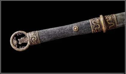 Chinese Ancient Dragon Carving Backswords