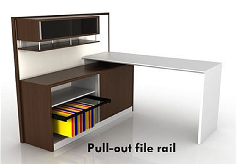 Morden L-Shaped Desk with Hutch Grouping