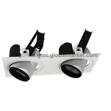 LED Recessed Downlight,COB Bridgelux ,Two Heads,High illumination