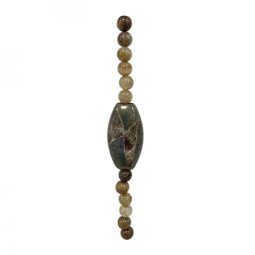 Batik Style Round Agate Beads για την κατασκευή κοσμημάτων
