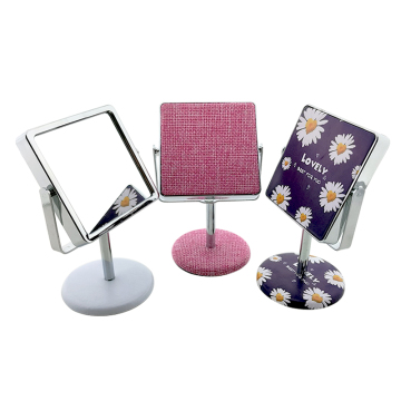 Square Shaped Single Sided Table Mirror - Free Standing Make-up Beauty Mirror Desk Vanity Mirror