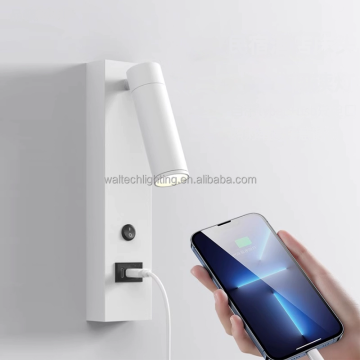 Surface Mounted USB Wall Light with Charging Station