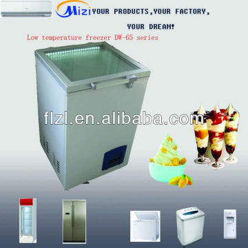 -65 degree 108L top glass chest freezer/ ice cream freezer