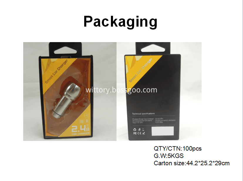 packaging of car charger