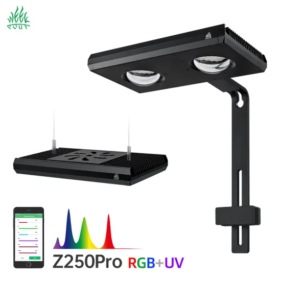 Intelligent APP Control WEEK AQUA Z250Pro RGB UV Full Spectrum LED Aquarium Light for Fish Tank
