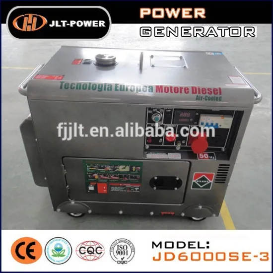 50Hz 3 phase small silent diesel generator 5KVA with handle and wheels