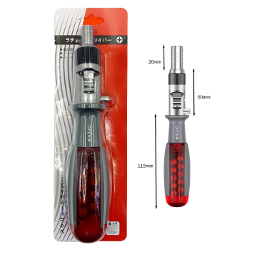Magnetic Screwdriver Set with 11-in-1 Ratchet and 10 Replaceable Bits