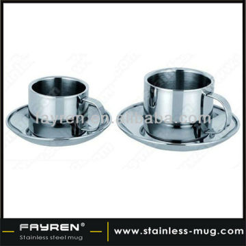 Stainless steel coffee mug set