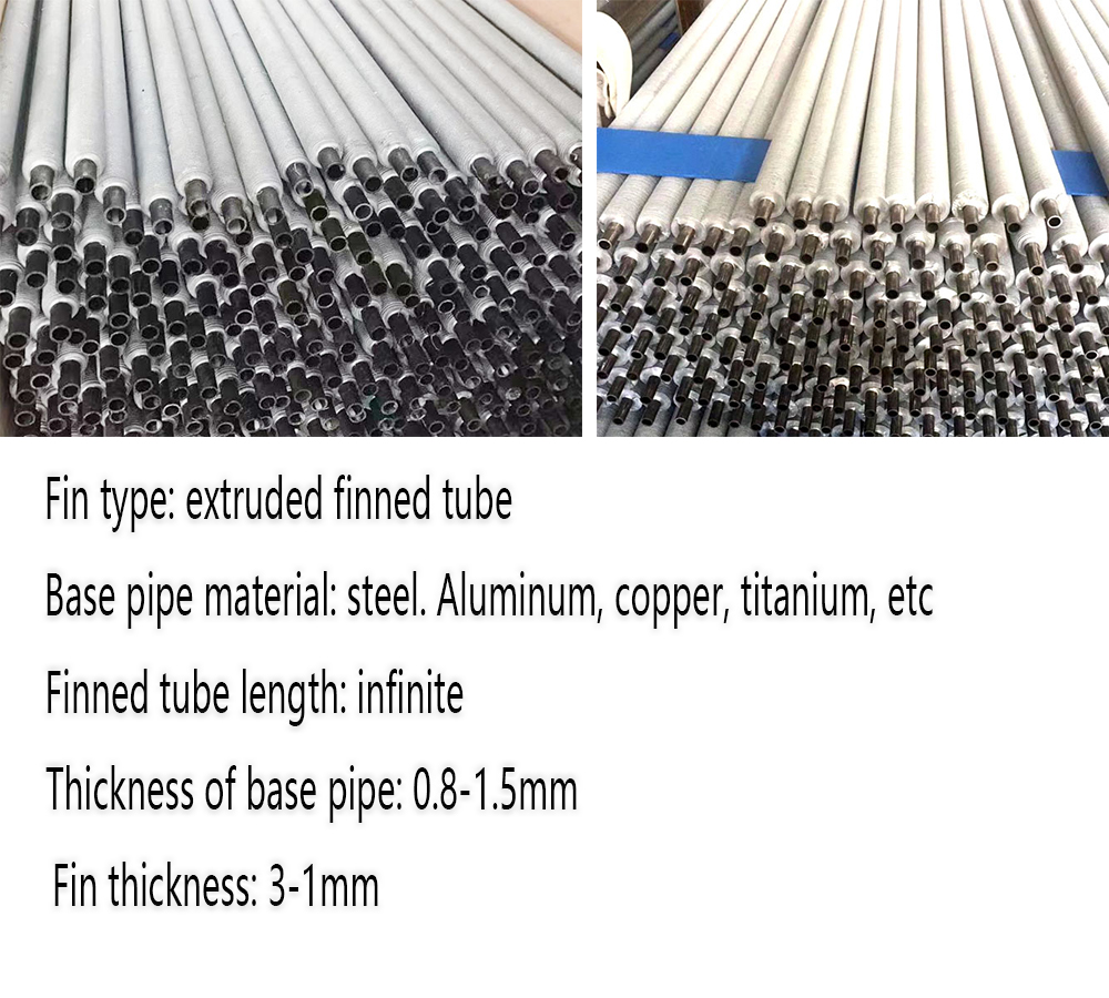 Extruded finned tube
