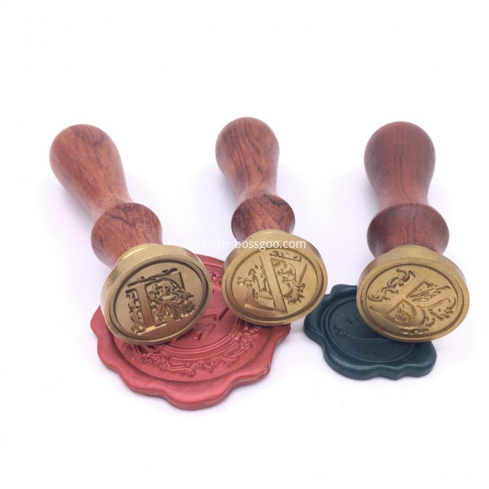 Alphabet Letter A-Z Wood Classic Initial Wax Seal Stamp