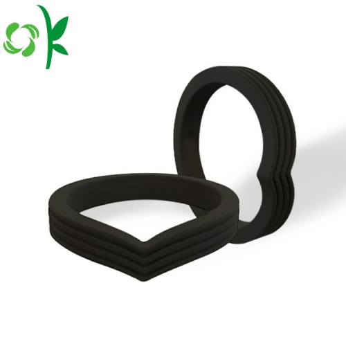 Anello da dito in silicone con anello a forma di cuore