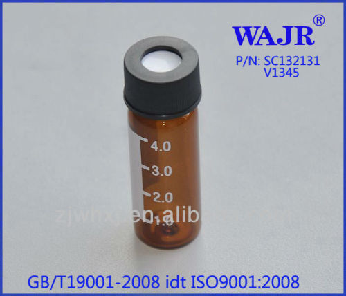 V1345 4mL screw-thread vial 13-425 thread clear laboratory glass analysis