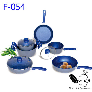 2014 hot TV selling forged 9pcs induction flavour stone nonstick cookware set