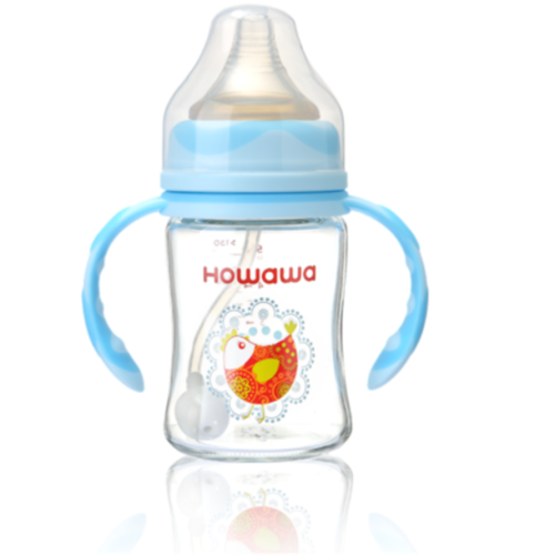 Bebek güvenliği cam süt biberon 150ml
