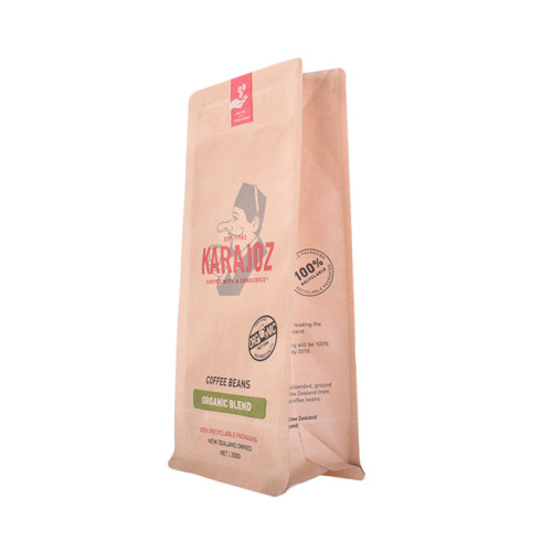 Compostable customized flat bottom with valve coffee bags