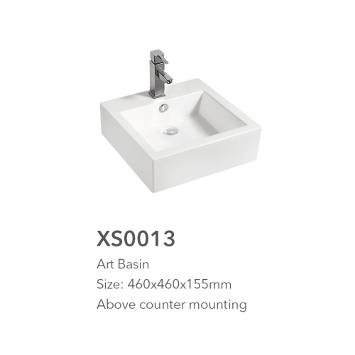 White color Art basin counter mounting wash basin