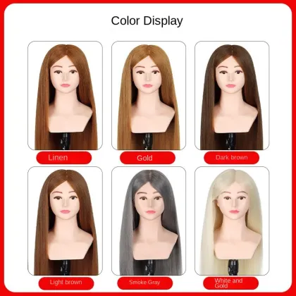 Wholesale 100% Human Hair Wigs with Mannequin Head and Shoulders for Perm Training