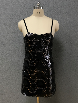 women's black simple dress