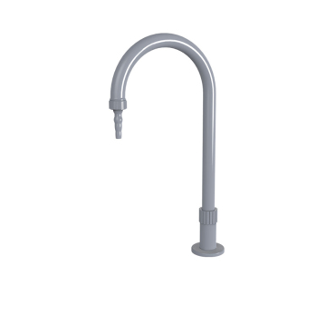 Gooseneck faucet for fume hood