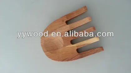 wooden salad hand/salad tools/oak wood salad hand