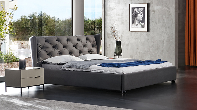 C535 POESY Luxury Genuine Leather Bed 750