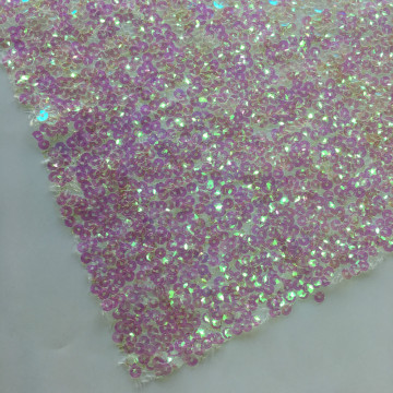 Special shape Rainbow Sequins Embroidery Fabric