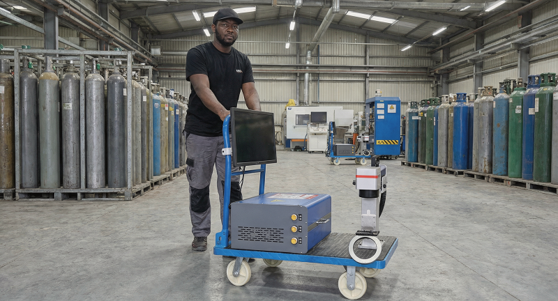 Chongqing Chuke Intelligent Machinery & Equipment Co., Ltd. Ships High Power Handheld Laser Cylinder Marking Machine to Long Term Indonesian Customer